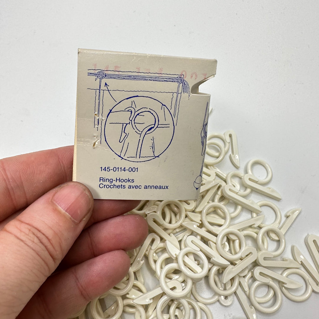 Curtain Ring Hooks Tools - White - 50 Pack