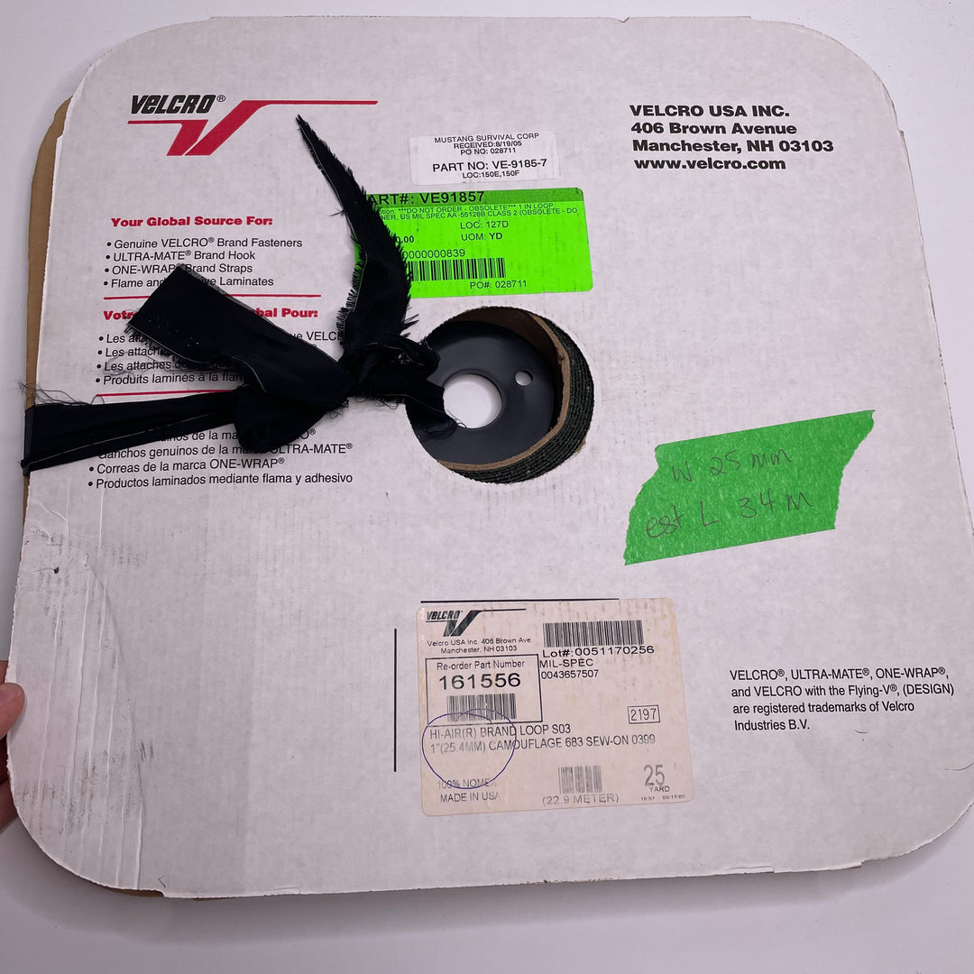 Loop Side Only Velcro - Green - Individual