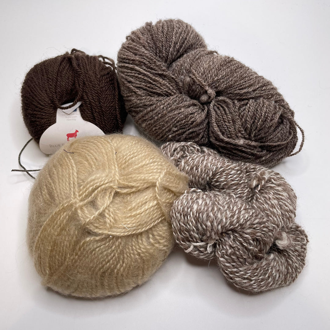 Multi Light Brown Grab Bag Yarn - Light Brown - 4 Pack