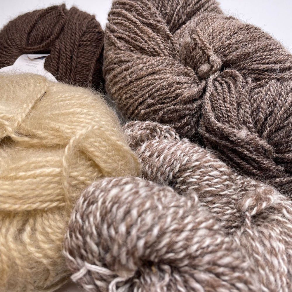 Multi Light Brown Grab Bag Yarn - Light Brown - 4 Pack