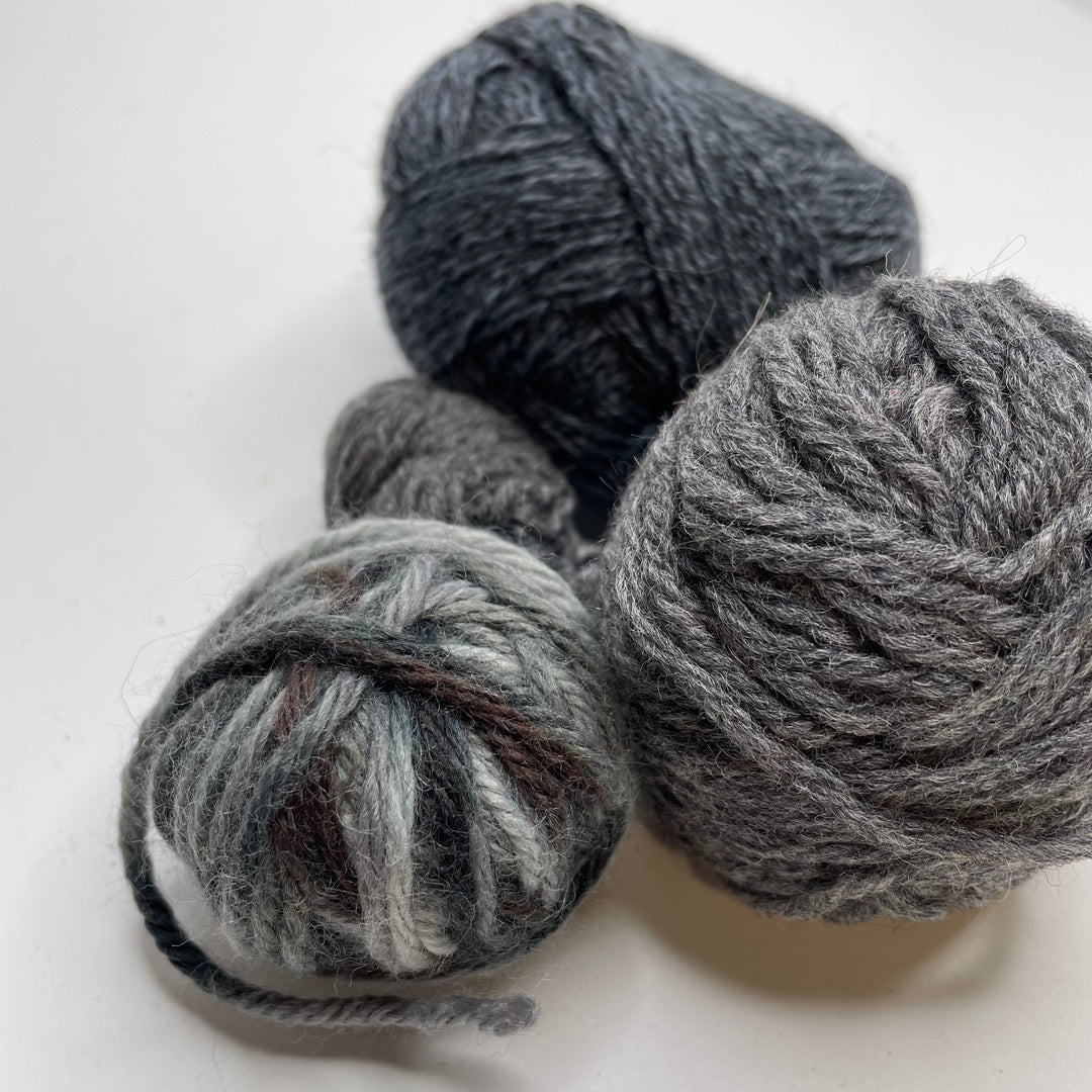 Multi Grey Grab Bag Yarn - Grey - 5 Pack