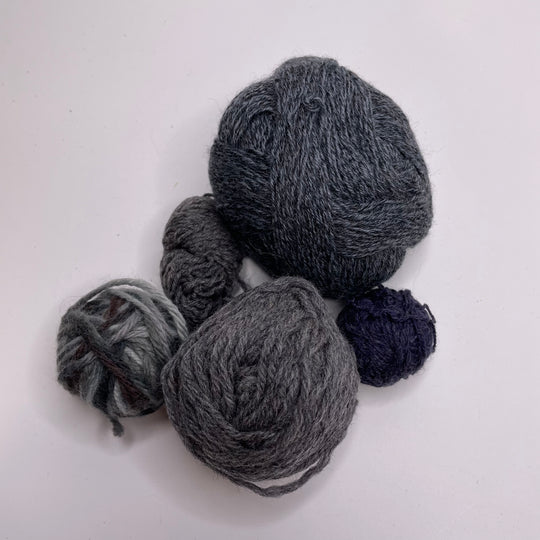 Multi Grey Grab Bag Yarn - Grey - 5 Pack