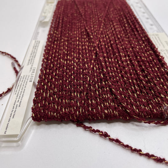 Metallic Twisted Yarn - Burgundy/Gold - Individual