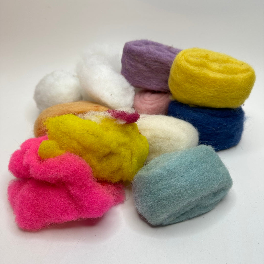 Medium Wool Roving Grab Bag Yarn - Multi - 5 Pack