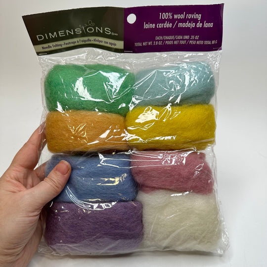 Wool Roving Multi Pack Yarn - Light Multi - 8 Pack