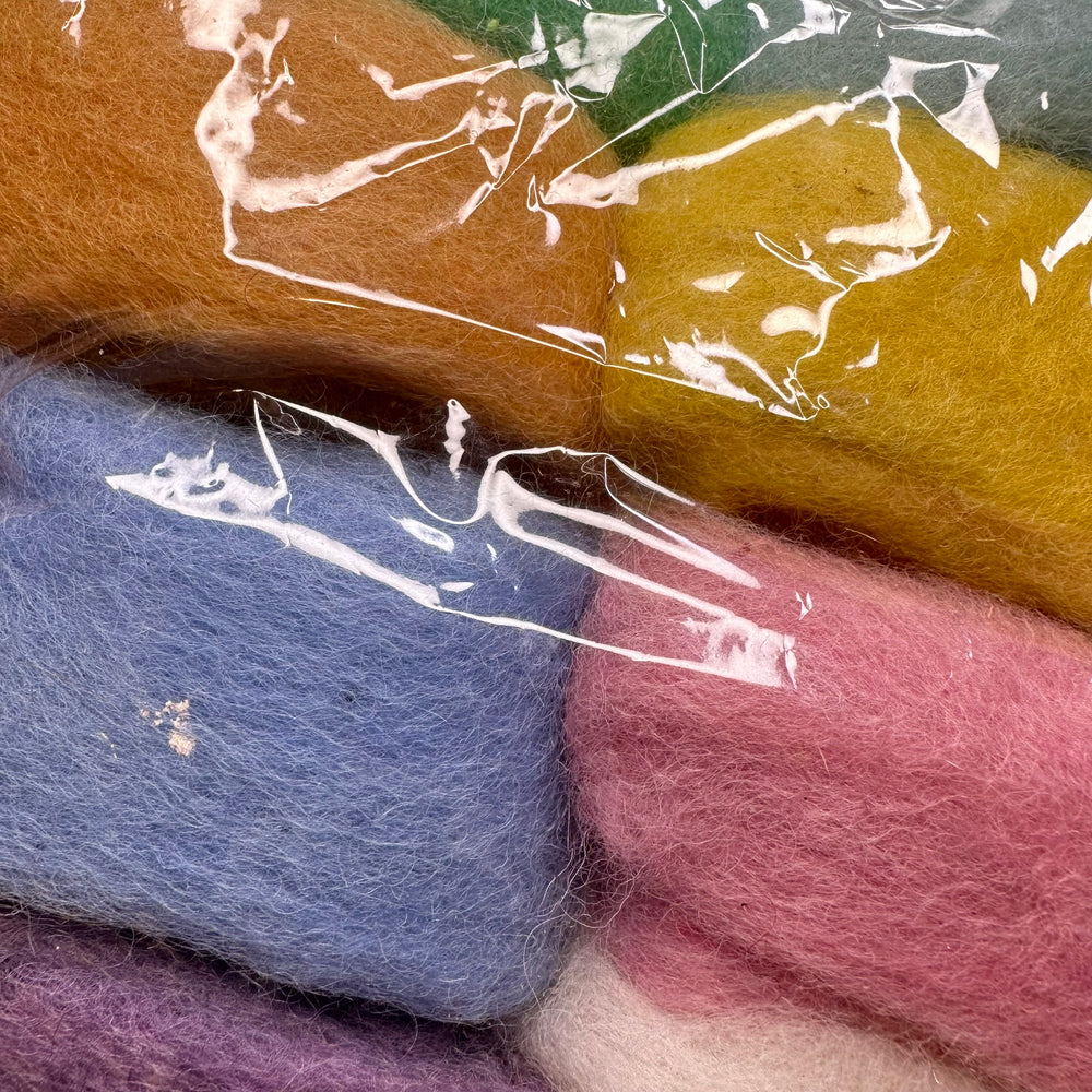 Wool Roving Multi Pack Yarn - Light Multi - 8 Pack