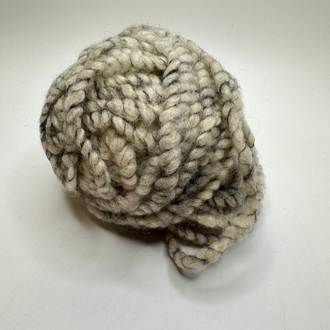 Wrapped Thick Ball Yarn - White/Grey - Individual