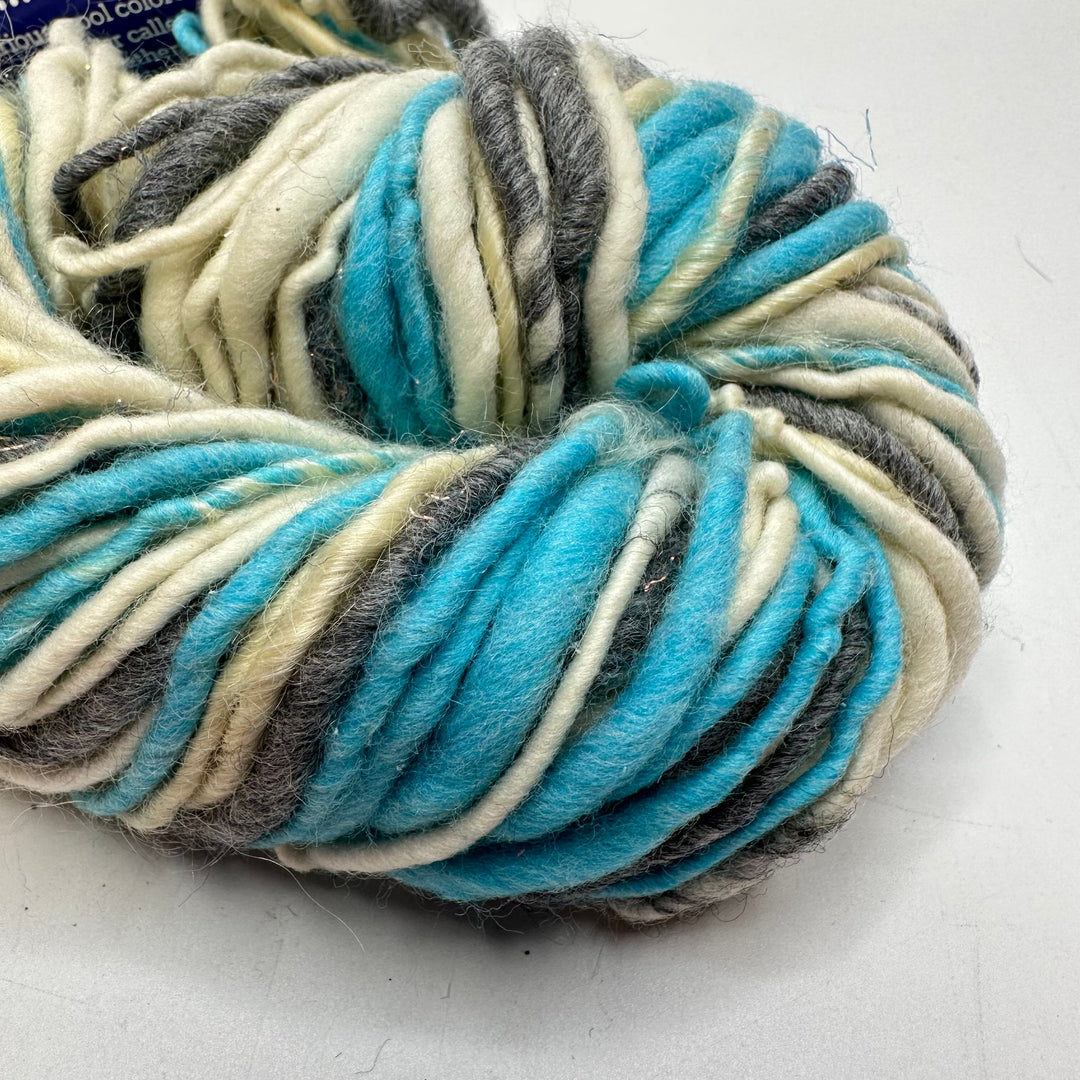 Hand Spun Yarn - Blue Grey White - Individual