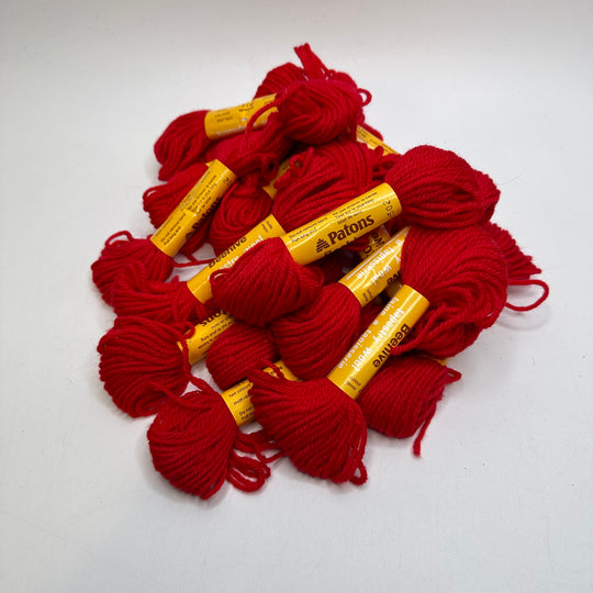 Tapestry Wool Yarn Yarn - Red - 17 Pack