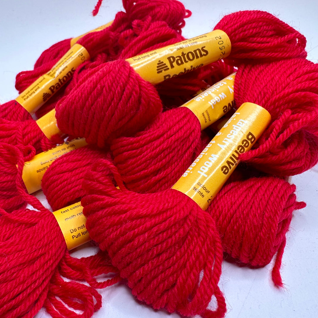 Tapestry Wool Yarn Yarn - Red - 17 Pack