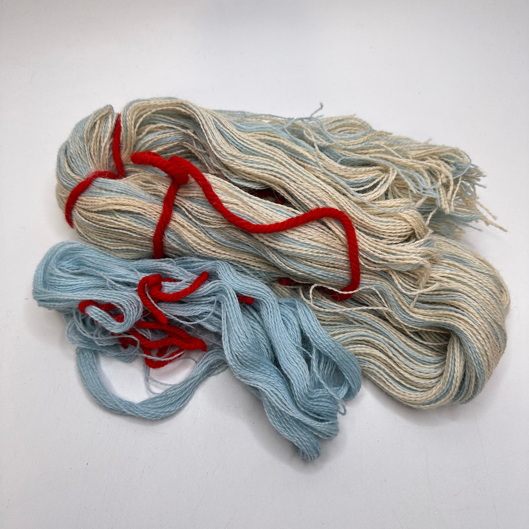 Weaving Yarn Yarn - Light Blue/Cream - Individual
