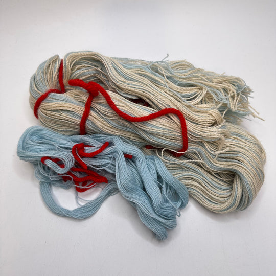 Weaving Yarn Yarn - Light Blue/Cream - Individual