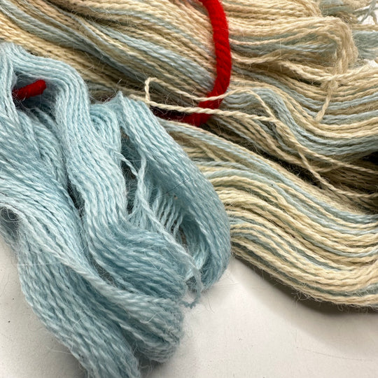 Weaving Yarn Yarn - Light Blue/Cream - Individual