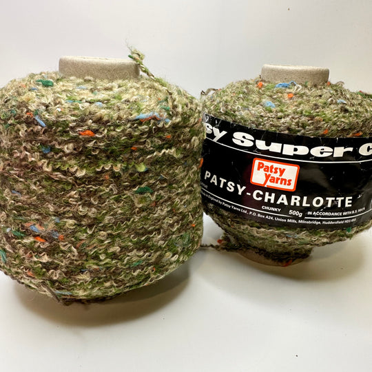 Chunky Crinkled Yarn - Green Multi - 2 Pack