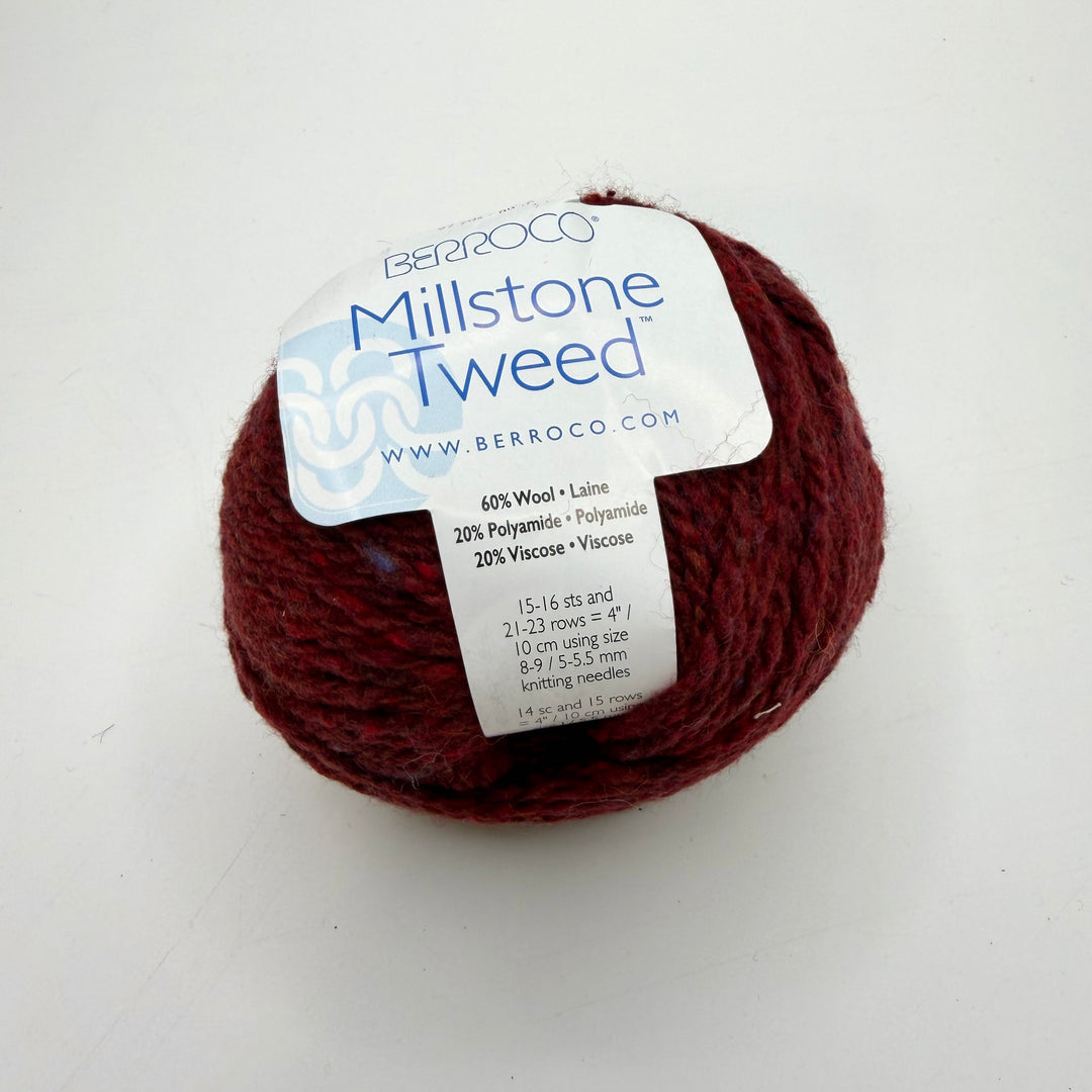 Millstone Tweed Yarn - Burgundy - Individual
