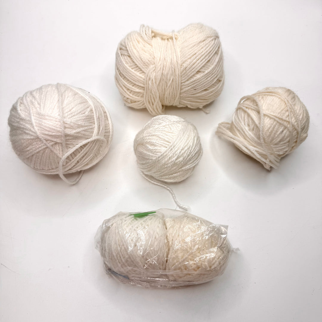 Yarn - White/Cream - 6 Pack