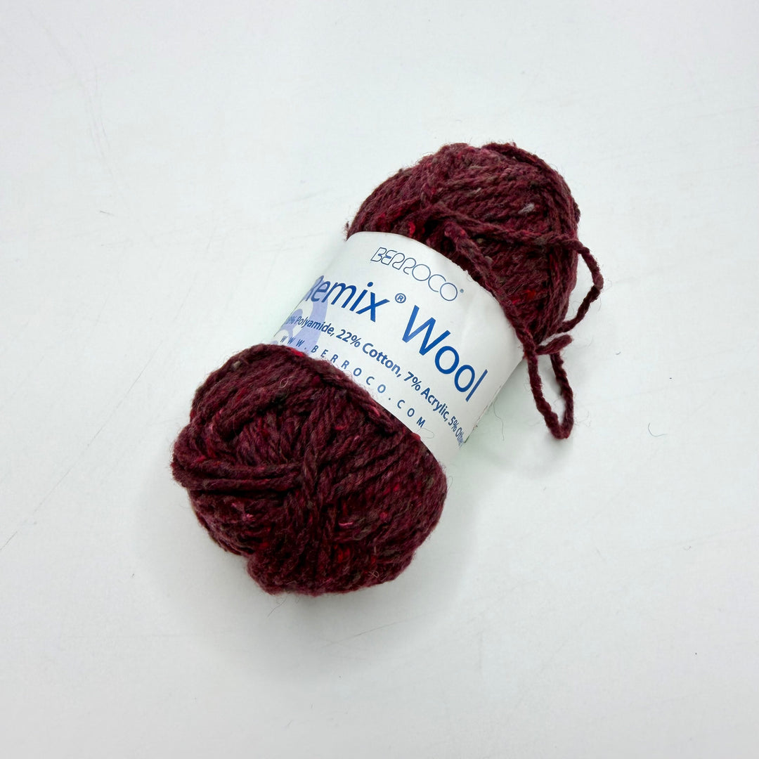 Remix Wool Yarn - Burgundy - 8 Pack