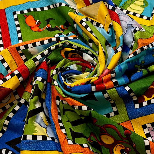 A B C - Cotton Woven - Multi Alphabet Motif - 0.6M Bundle - True Deadstock fabric Fabric by private - Sustainable Textile | FABCYCLE