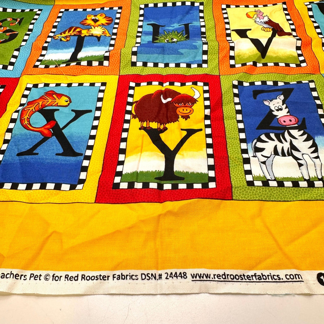 A B C - Cotton Woven - Multi Alphabet Motif - 0.6M Bundle - True Deadstock fabric Fabric by private - Sustainable Textile | FABCYCLE