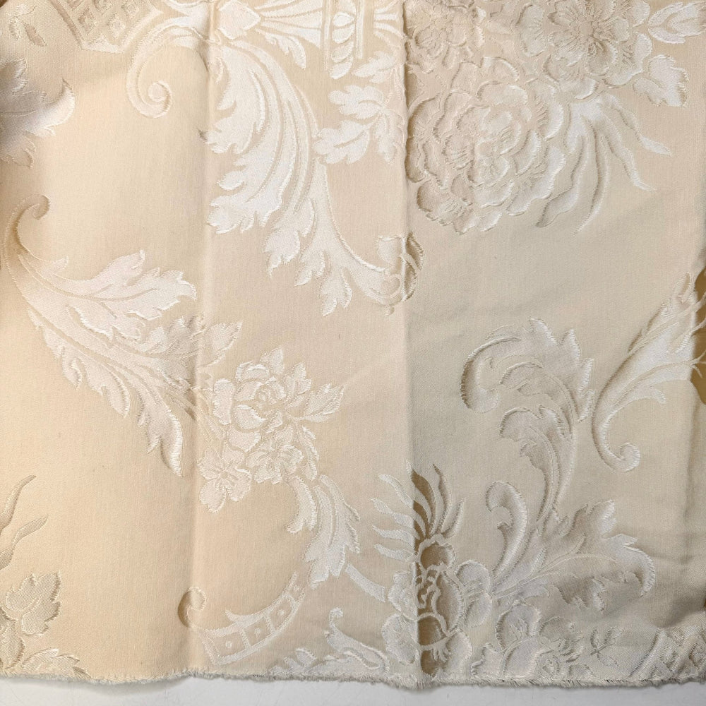 A Bag For Every Occasion - Brocade Cotton Blend Woven - Cream Floral - 4M Bundle - True Deadstock fabric Fabric by private - Sustainable Textile | FABCYCLE