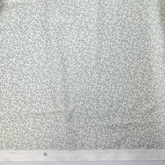A Bag For My Trinkets - Fire Retardent Cotton Woven - White/Grey Green Abstract - 2.3M Bundle - True Deadstock fabric Fabric by private - Sustainable Textile | FABCYCLE
