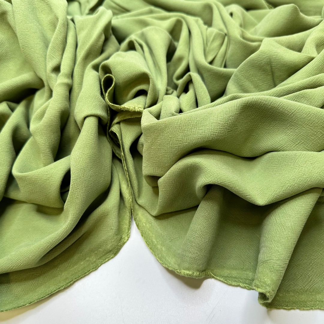 A Beautiful Voice - Natural Blend Woven - Green - 3M Bundle - True Deadstock fabric Fabric by private - Sustainable Textile | FABCYCLE