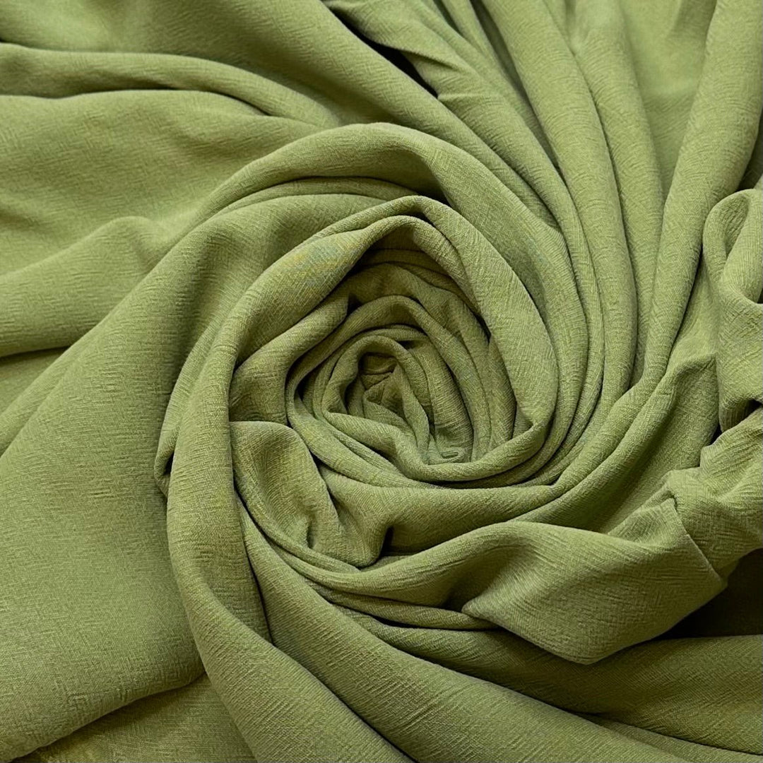 A Beautiful Voice - Natural Blend Woven - Green - 3M Bundle - True Deadstock fabric Fabric by private - Sustainable Textile | FABCYCLE