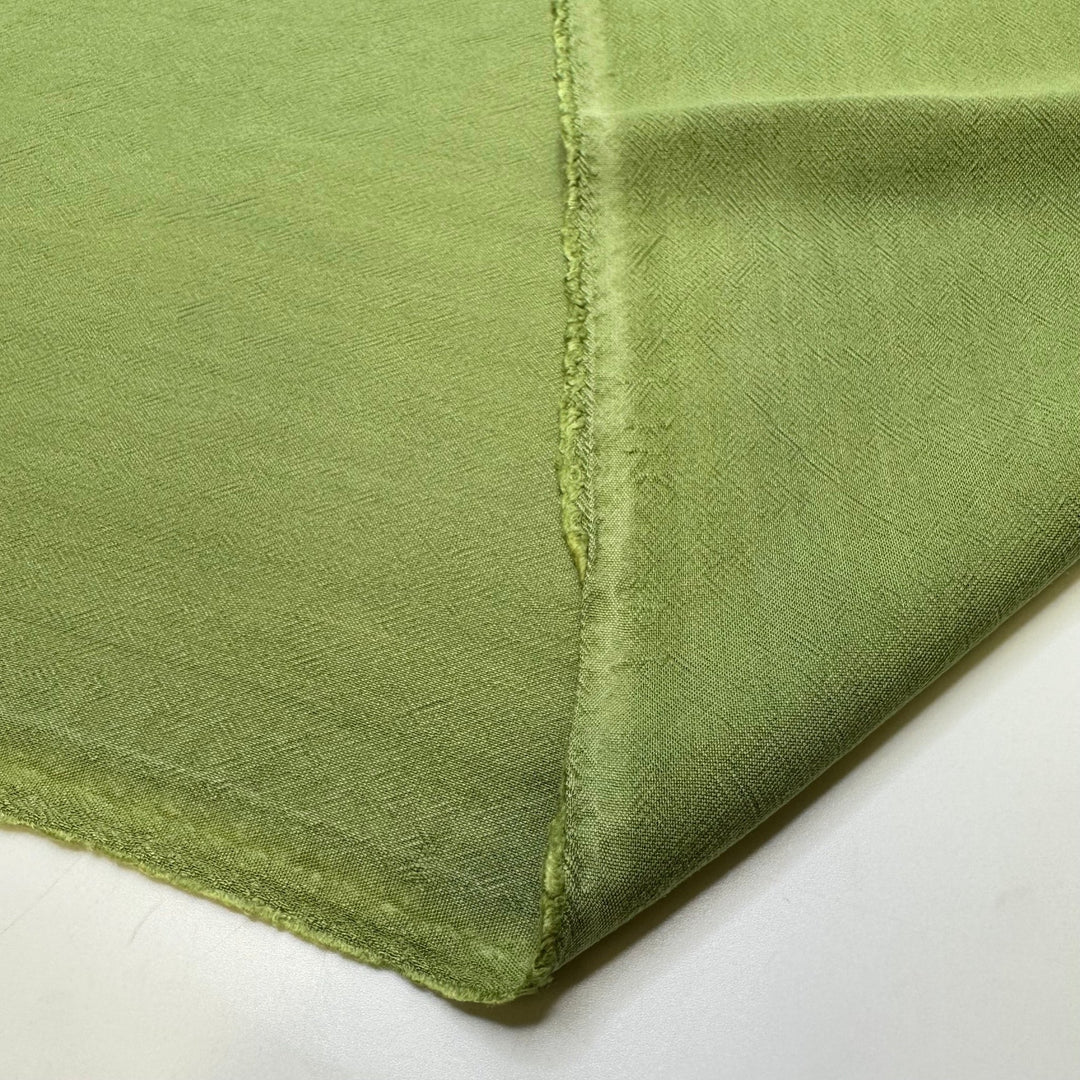 A Beautiful Voice - Natural Blend Woven - Green - 3M Bundle - True Deadstock fabric Fabric by private - Sustainable Textile | FABCYCLE