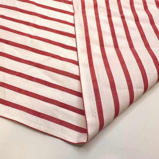 A Candy Cane From The 80s - Vintage Cotton/Poly Woven - White/Red Stripes - 2M Bundle - True Deadstock fabric Fabric by private - Sustainable Textile | FABCYCLE