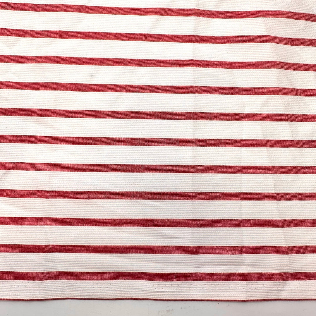 A Candy Cane From The 80s - Vintage Cotton/Poly Woven - White/Red Stripes - 2M Bundle - True Deadstock fabric Fabric by private - Sustainable Textile | FABCYCLE