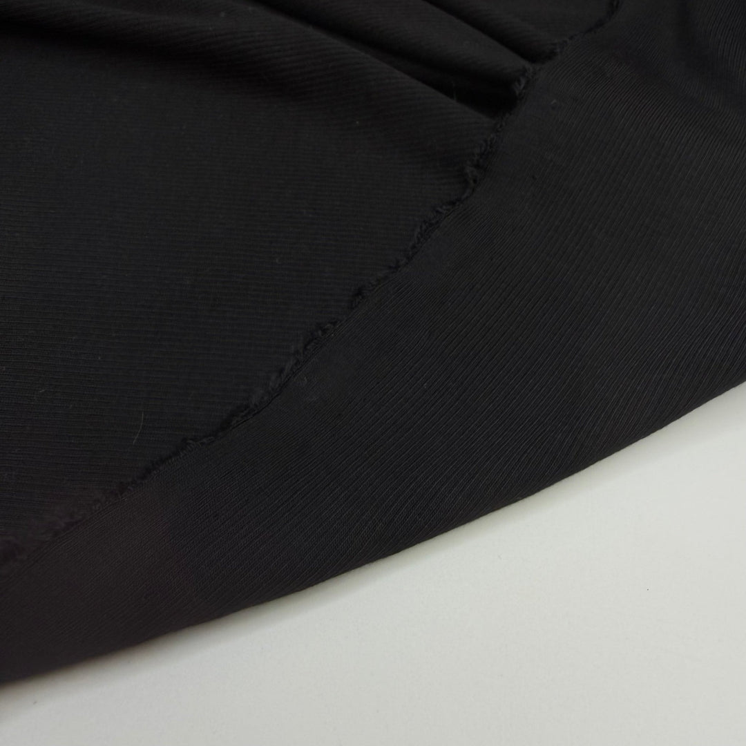 A Classic - Rib Knit Modal Blend Knit - Black - 2M Bundle - True Deadstock fabric Fabric by private - Sustainable Textile | FABCYCLE