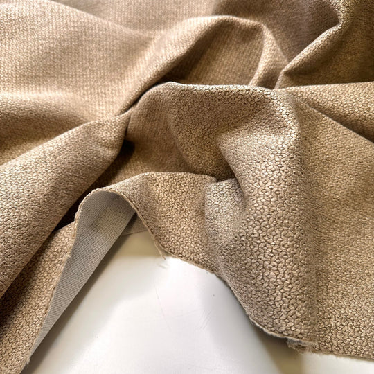 A Cottage Is Always Very Snug - Interfacing Backing Poly/Acrylic Woven - Light Beige/Gold - Bundles - True Deadstock fabric Fabric by private - Sustainable Textile | FABCYCLE