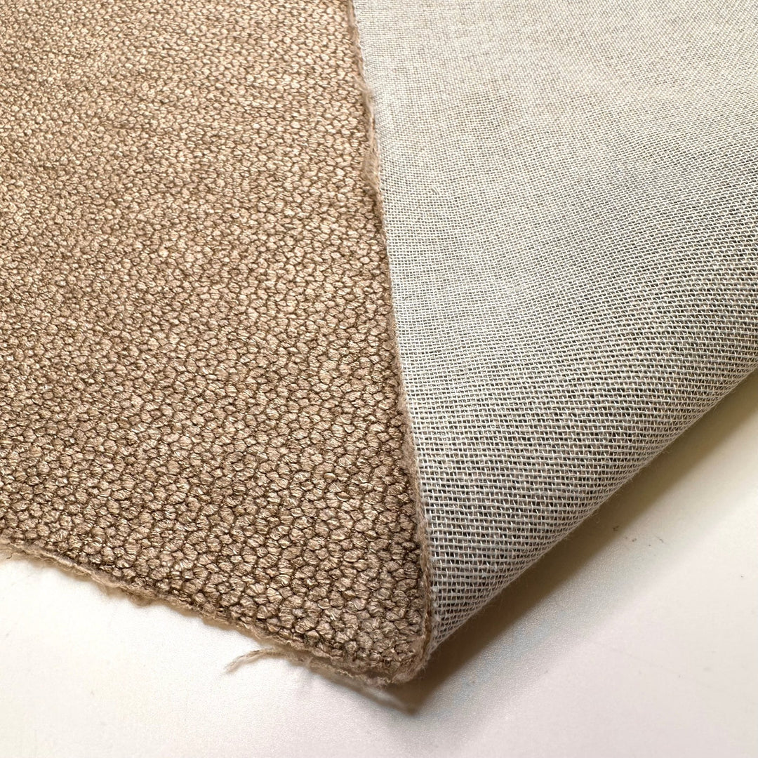 A Cottage Is Always Very Snug - Interfacing Backing Poly/Acrylic Woven - Light Beige/Gold - Bundles - True Deadstock fabric Fabric by private - Sustainable Textile | FABCYCLE