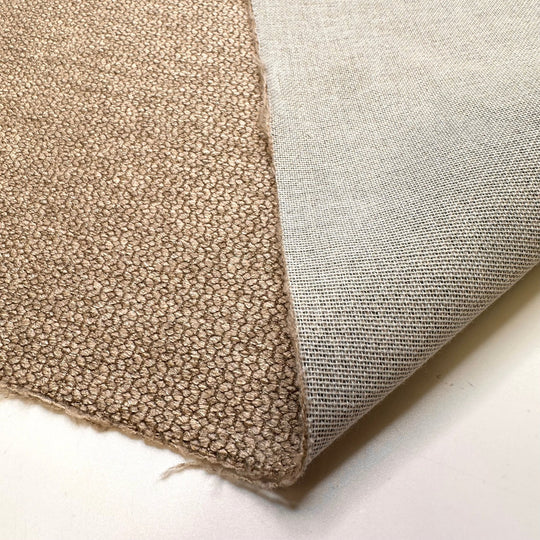 A Cottage Is Always Very Snug - Interfacing Backing Poly/Acrylic Woven - Light Beige/Gold - Bundles - True Deadstock fabric Fabric by private - Sustainable Textile | FABCYCLE