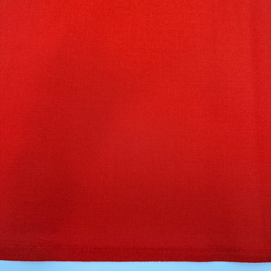 A Fake Noodle Is An Impasta - Twill Weave Wool Woven - Red - 1.8M Bundle - True Deadstock fabric Fabric by private - Sustainable Textile | FABCYCLE