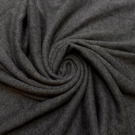 A Foraged Meal - Tubular Rib Knit Bamboo Blend Knit - Dark Grey - 1.1M Bundle - True Deadstock fabric Fabric by private - Sustainable Textile | FABCYCLE
