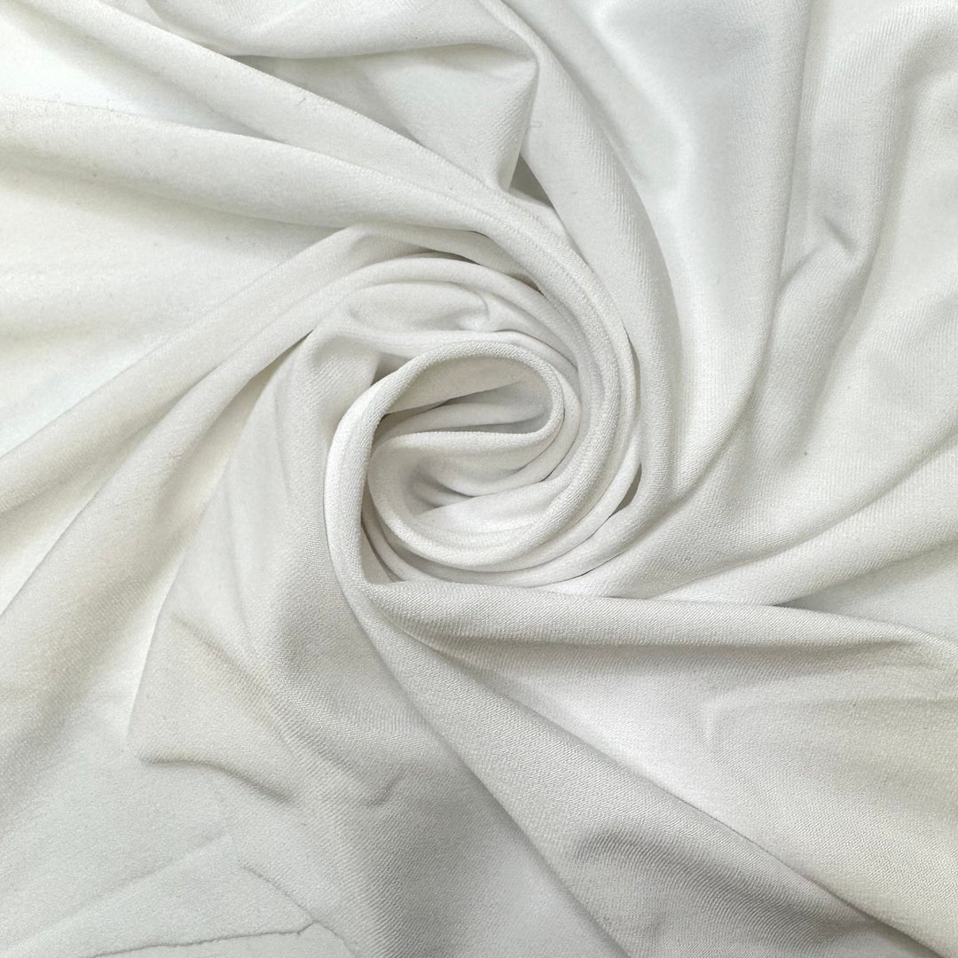 A Friendly Ghost - Jersey Polyester Blend Knit - White - Bundles - True Deadstock fabric Fabric by private - Sustainable Textile | FABCYCLE