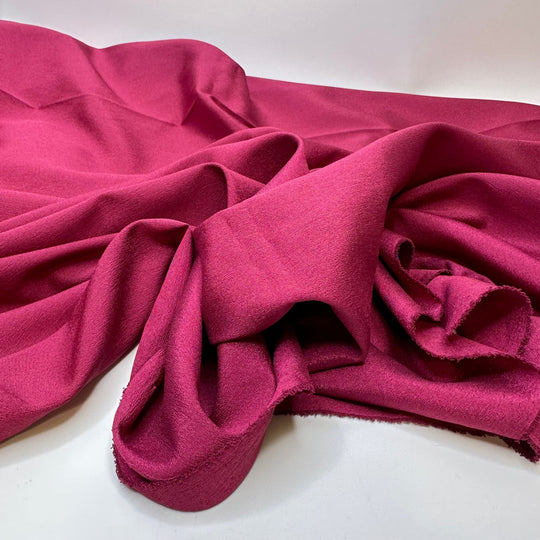 A Gathering Of Friends - Sateen Poly Woven - Deep Magenta - 2.6M Bundle - True Deadstock fabric Fabric by private - Sustainable Textile | FABCYCLE