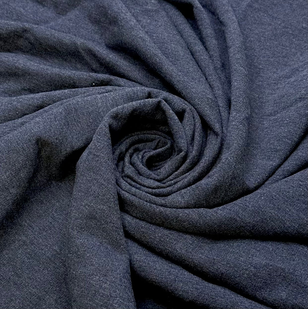 A Hoodie For My Jeans - Jersey Fleece Bamboo Blend Knit - Dark Blue/White - 1.55M Bundle - True Deadstock fabric Fabric by private - Sustainable Textile | FABCYCLE