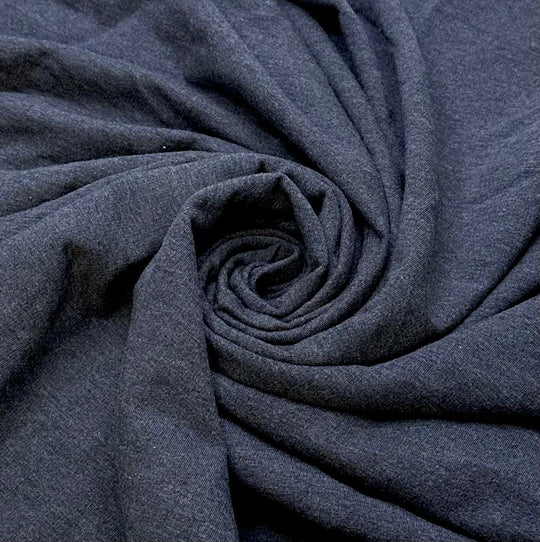 A Hoodie For My Jeans - Jersey Fleece Bamboo Blend Knit - Dark Blue/White - 1.55M Bundle - True Deadstock fabric Fabric by private - Sustainable Textile | FABCYCLE