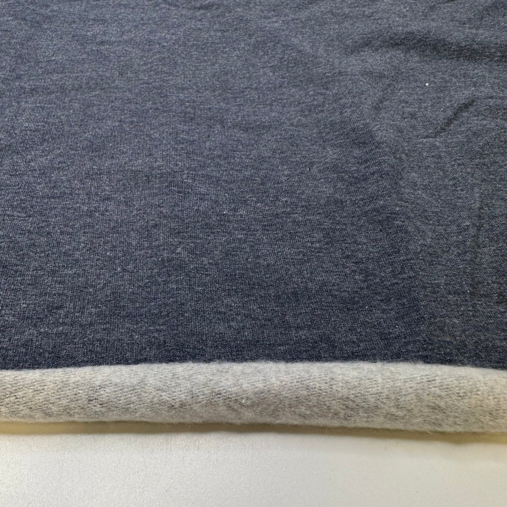 A Hoodie For My Jeans - Jersey Fleece Bamboo Blend Knit - Dark Blue/White - 1.55M Bundle - True Deadstock fabric Fabric by private - Sustainable Textile | FABCYCLE