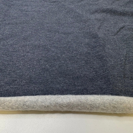 A Hoodie For My Jeans - Jersey Fleece Bamboo Blend Knit - Dark Blue/White - 1.55M Bundle - True Deadstock fabric Fabric by private - Sustainable Textile | FABCYCLE