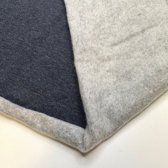 A Hoodie For My Jeans - Jersey Fleece Bamboo Blend Knit - Dark Blue/White - 1.55M Bundle - True Deadstock fabric Fabric by private - Sustainable Textile | FABCYCLE