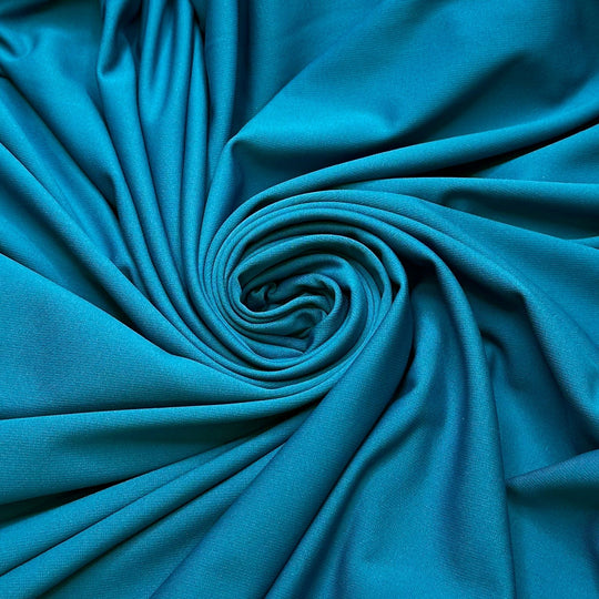 A Lake Around Every Corner - Polyester Blend Knit - Teal - 2M Bundle - True Deadstock fabric Fabric by private - Sustainable Textile | FABCYCLE