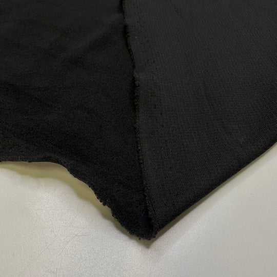A Long Nap - Fleece Synthetic Blend Knit - Black - 2M Bundle - True Deadstock fabric Fabric by private - Sustainable Textile | FABCYCLE