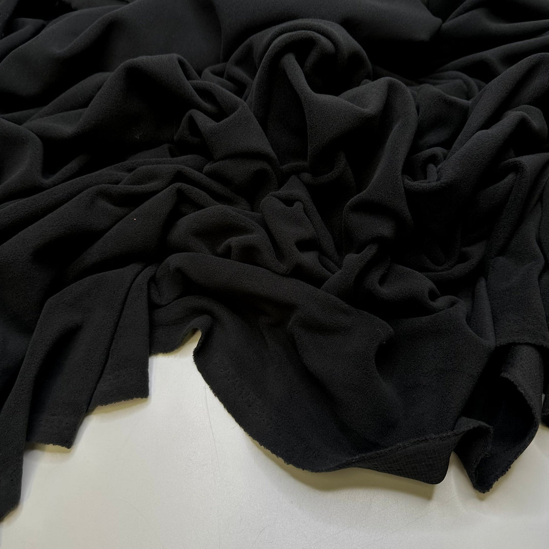 A Long Nap - Fleece Synthetic Blend Knit - Black - 2M Bundle - True Deadstock fabric Fabric by private - Sustainable Textile | FABCYCLE