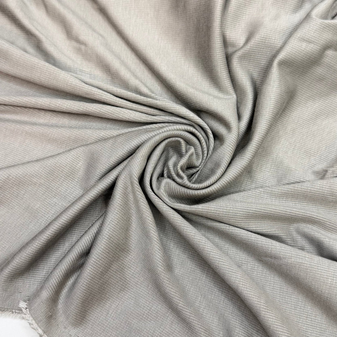 A Popular - Rib Knit Modal Blend Knit - Light Grey - Bundles - True Deadstock fabric Fabric by private - Sustainable Textile | FABCYCLE