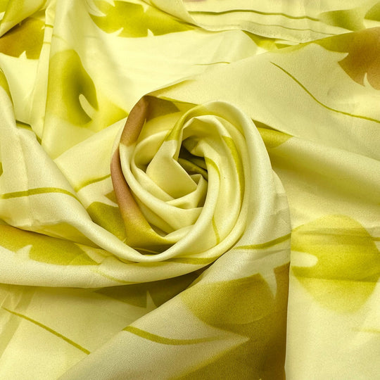 A Quiet Moment In Nature - Polyester Blend Woven - Light Green Multi Floral - 1.25M Bundle - True Deadstock fabric Fabric by private - Sustainable Textile | FABCYCLE