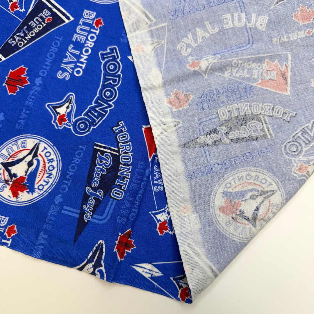 A Quilt For The Team - Cotton Woven - Blue Multi Toronto Blue Jays - 1.2M Bundle - True Deadstock fabric Fabric by private - Sustainable Textile | FABCYCLE