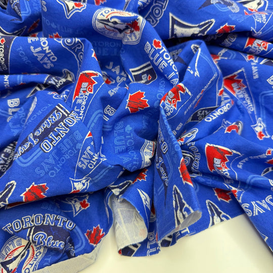 A Quilt For The Team - Cotton Woven - Blue Multi Toronto Blue Jays - 1.2M Bundle - True Deadstock fabric Fabric by private - Sustainable Textile | FABCYCLE